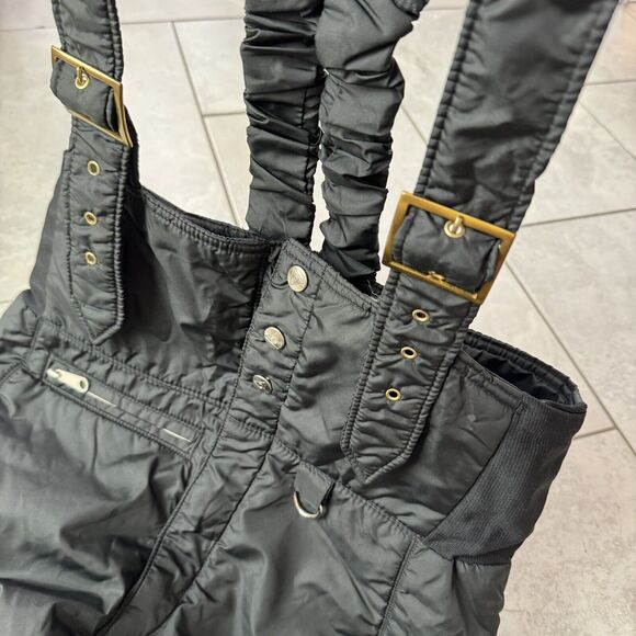 VTG Gerry Mens Medium Black Snow Bib Pants Overalls Retro Adjustable NWOT - Picture 8 of 11